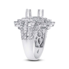2.48ct 18k White Gold Diamond Semi-mount Ring