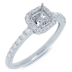 0.37ct 14k White Gold Diamond Semi-mount Ring