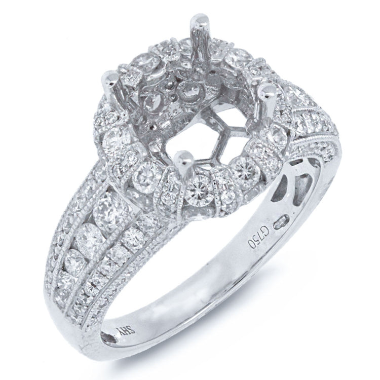 1.80ct 18k White Gold Diamond Semi-mount Ring