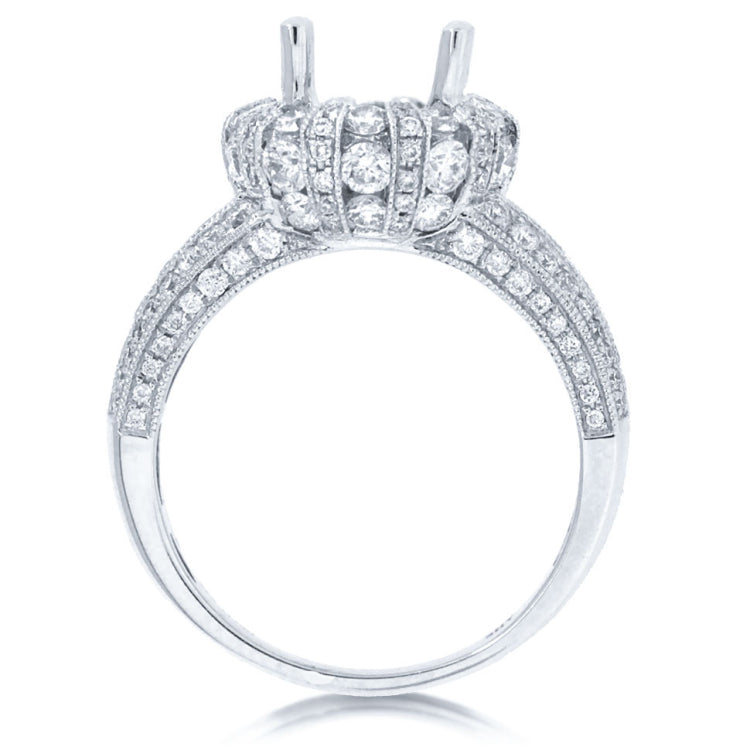 1.80ct 18k White Gold Diamond Semi-mount Ring