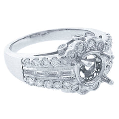 1.05ct 18k White Gold Diamond Semi-mount Ring