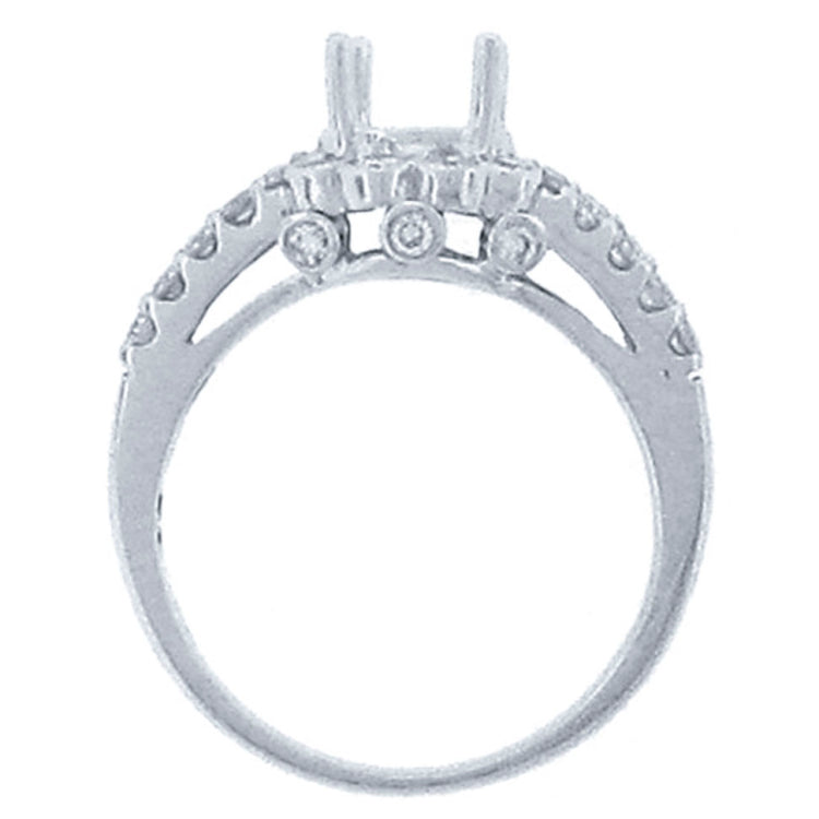 1.05ct 18k White Gold Diamond Semi-mount Ring
