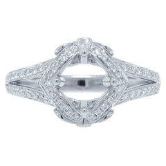 0.26ct 14k White Gold Diamond Semi-mount Ring