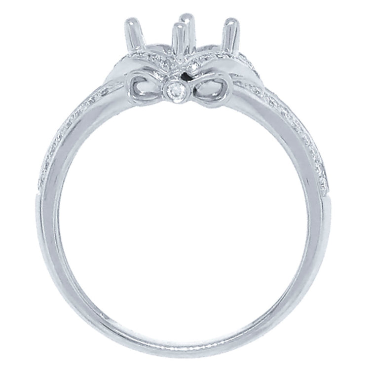 0.26ct 14k White Gold Diamond Semi-mount Ring