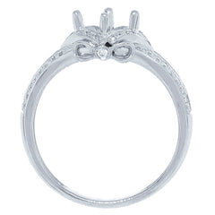 0.26ct 14k White Gold Diamond Semi-mount Ring