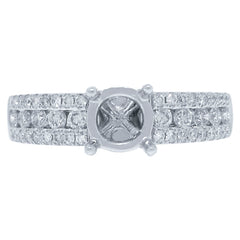 0.48ct 14k White Gold Diamond Semi-mount Ring
