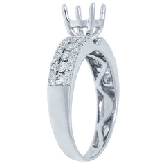 0.48ct 14k White Gold Diamond Semi-mount Ring