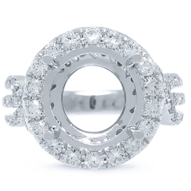 1.15ct 18k White Gold Diamond Semi-mount Ring