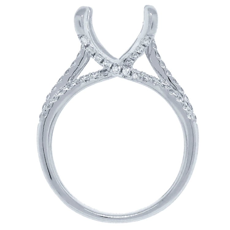 0.45ct 18k White Gold Diamond Semi-mount Ring