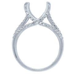 0.45ct 18k White Gold Diamond Semi-mount Ring