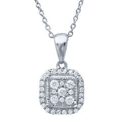 0.21ct 14k White Gold Diamond Pendant