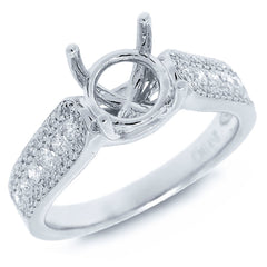 0.37ct 14k White Gold Diamond Semi-mount Ring