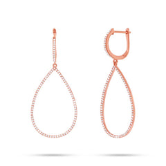 0.52ct 14k Rose Gold Diamond Earring