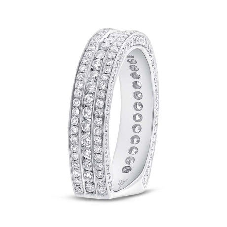 1.40ct 18k White Gold Diamond Lady's Band Size 7