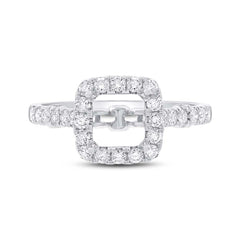0.56ct 14k White Gold Diamond Semi-mount Ring