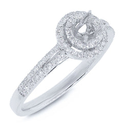 0.27ct 14k White Gold Diamond Semi-mount Ring