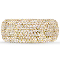 0.87ct 14k Yellow Gold Diamond Pave Lady's Ring