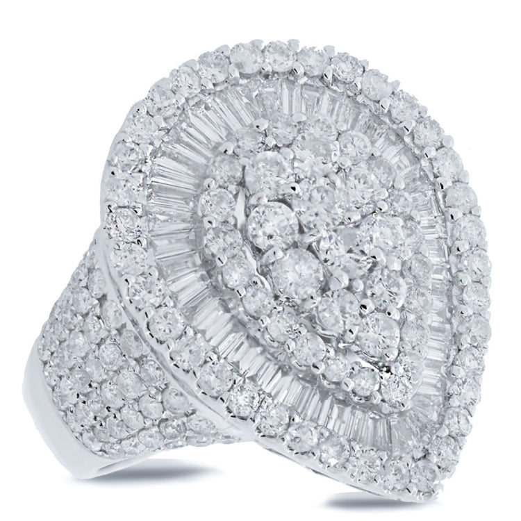 3.09ct 18k White Gold Diamond Lady's Ring