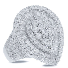 3.09ct 18k White Gold Diamond Lady's Ring