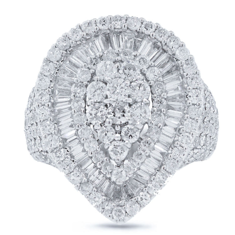 3.09ct 18k White Gold Diamond Lady's Ring