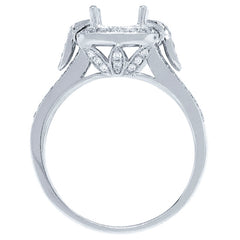 0.42ct 14k White Gold Diamond Semi-mount Ring