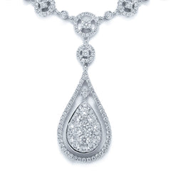 2.92ct 14k White Gold Diamond Necklace