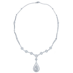 2.92ct 14k White Gold Diamond Necklace