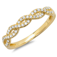 0.22ct 14k Yellow Gold Diamond Lady's Ring