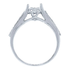 0.09ct 14k White Gold Diamond Semi-mount Ring
