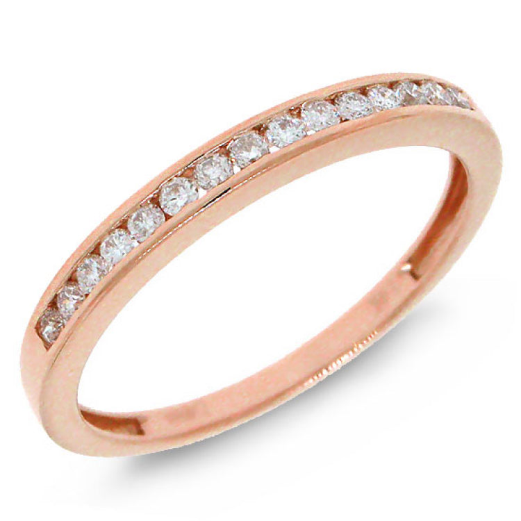 0.19ct 14k Rose Gold Diamond Lady's Band