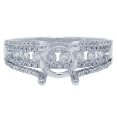 0.60ct 18k White Gold Diamond Semi-mount Ring