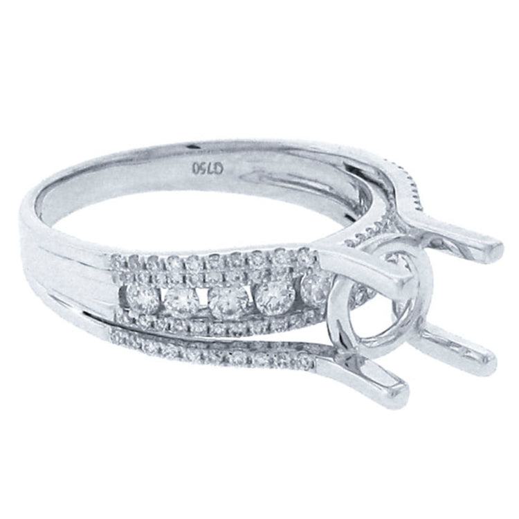 0.60ct 18k White Gold Diamond Semi-mount Ring