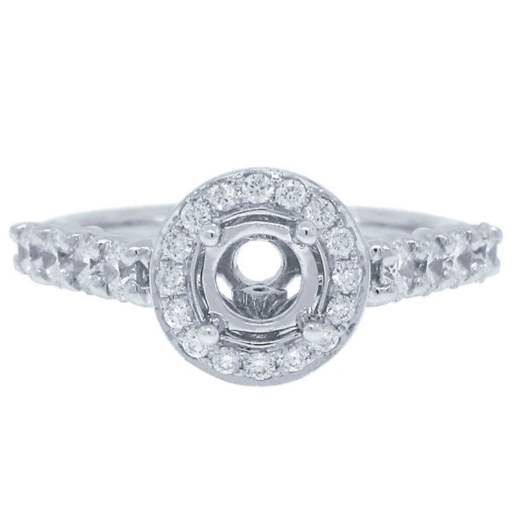 0.86ct 14k Two-tone Rose Gold Diamond Semi-mount Ring