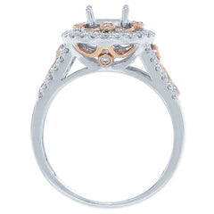 0.52ct 14k Two-tone Rose Gold Diamond Semi-mount Ring