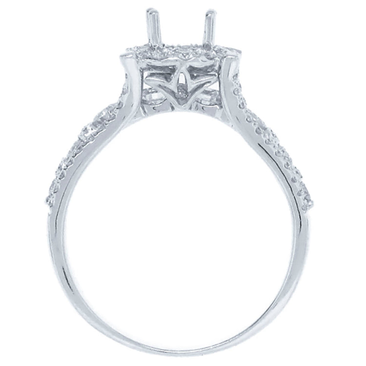1.02ct 14k White Gold Diamond Semi-mount Ring