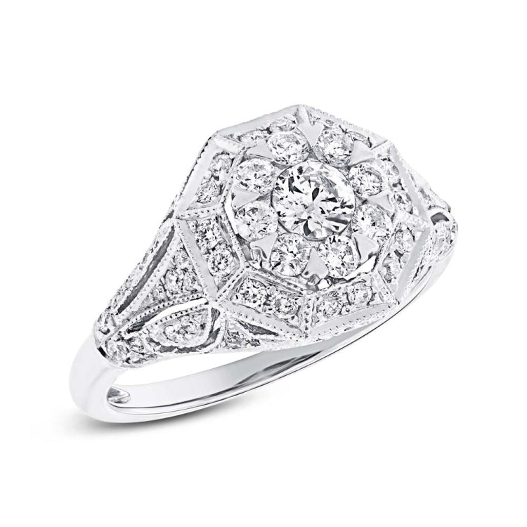 0.99ct 14k White Gold Diamond Lady's Ring
