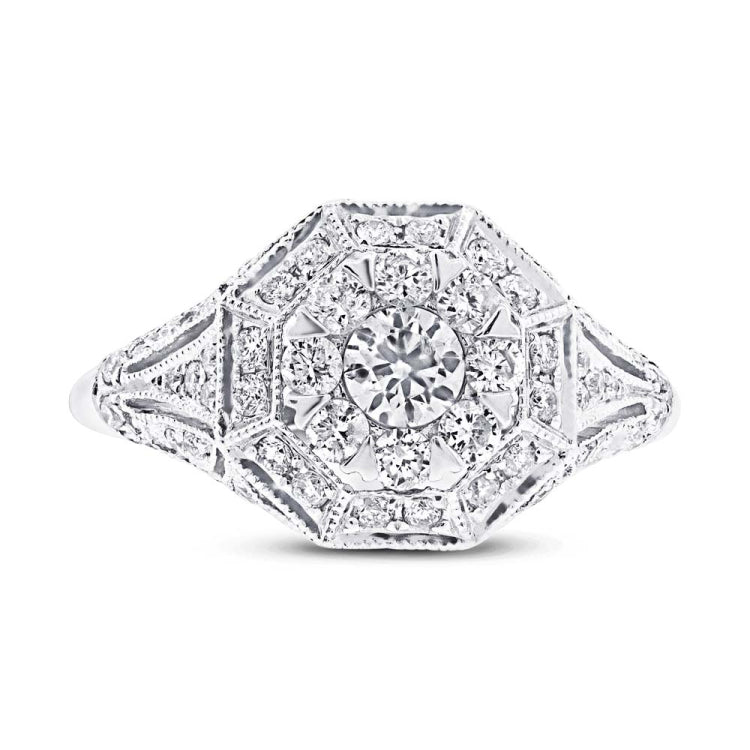 0.99ct 14k White Gold Diamond Lady's Ring