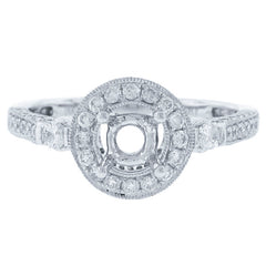 0.80ct 18k White Gold Diamond Semi-mount Ring