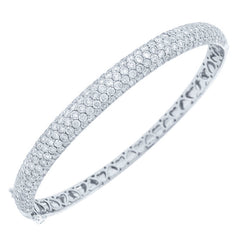 5.25ct 14k White Gold Diamond Bangle
