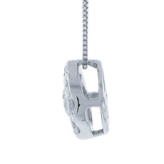 0.50ct 14k White Gold Diamond Cluster Pendant
