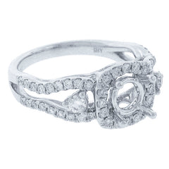 0.70ct 18k White Gold Diamond Semi-mount Ring