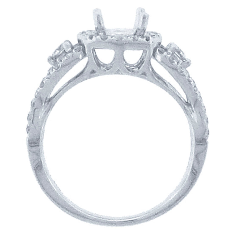0.70ct 18k White Gold Diamond Semi-mount Ring