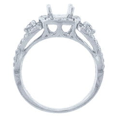 0.70ct 18k White Gold Diamond Semi-mount Ring
