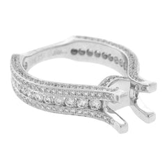 1.40ct 18k White Gold Diamond Semi-mount Ring Size 6