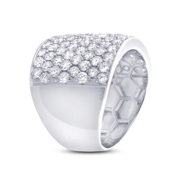 3.75ct 14k White Gold Diamond Pave Lady's Ring
