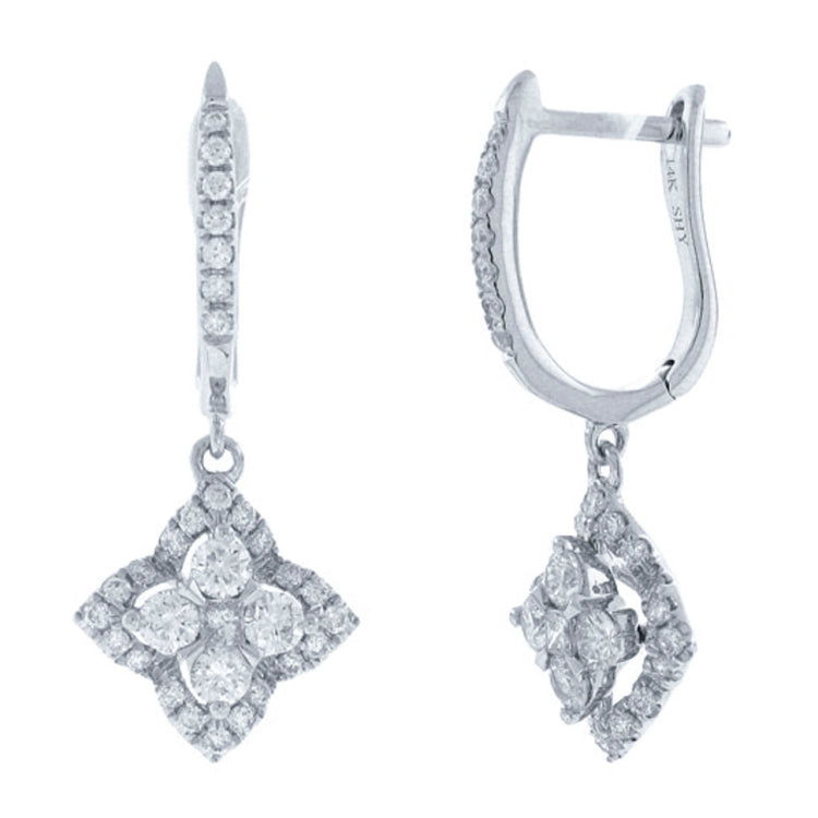 0.85ct 14k White Gold Diamond Earring
