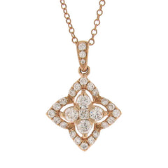 0.55ct 14k Rose Gold Diamond Pendant