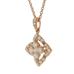 0.55ct 14k Rose Gold Diamond Pendant