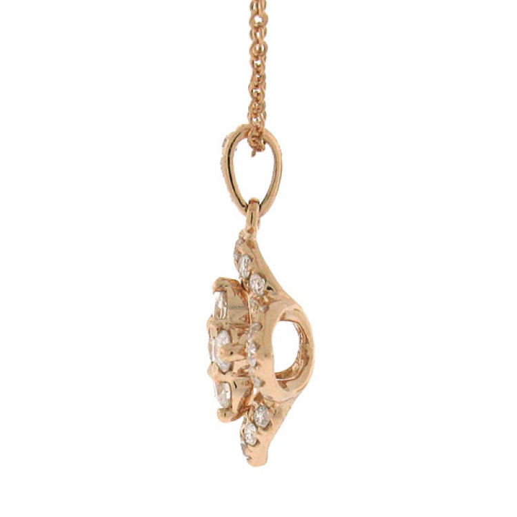 0.55ct 14k Rose Gold Diamond Pendant