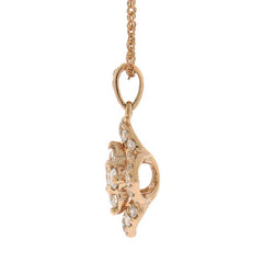 0.55ct 14k Rose Gold Diamond Pendant